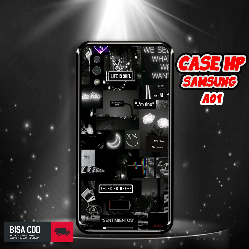 Case Samsung A01 Motif [AEST1] Casing Samsung A01 TERBARU Hardcase Glossy Kilau 2D Case Hp Samsung A