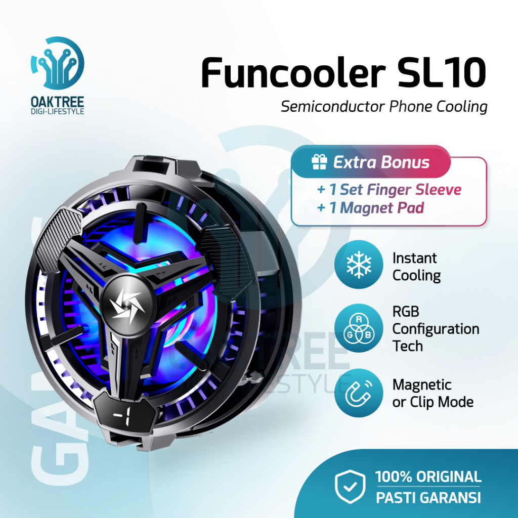 Funcooler SL10 Fan Cooler Radiator Pendingin HP Cooling Fan Gaming 2Mode