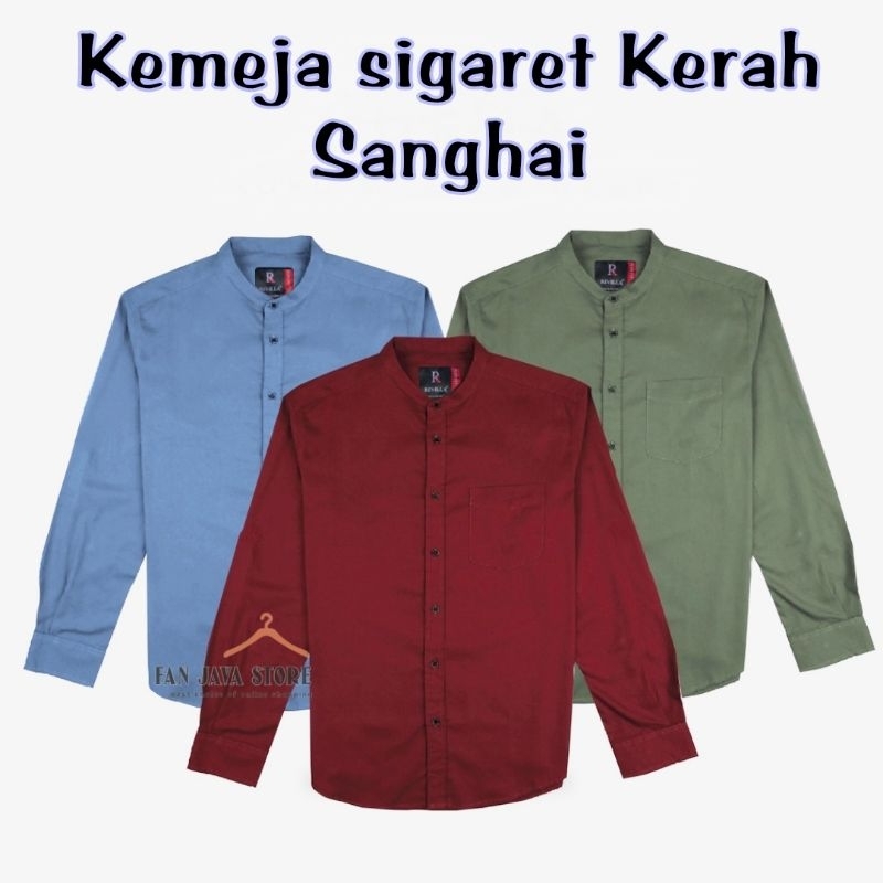 Kemeja Panjang Polos Slimfit SANGHAI Premium Quality