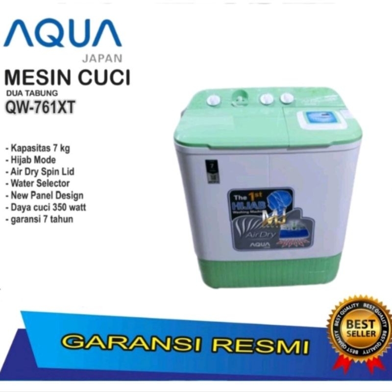 AQUA Mesin Cuci 2 Tabung 7 kg Hijab Series QW-761XT