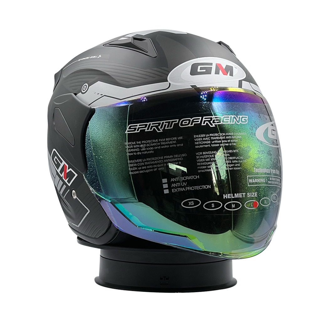 Helm GM Fighter Vender Black Doff Silver