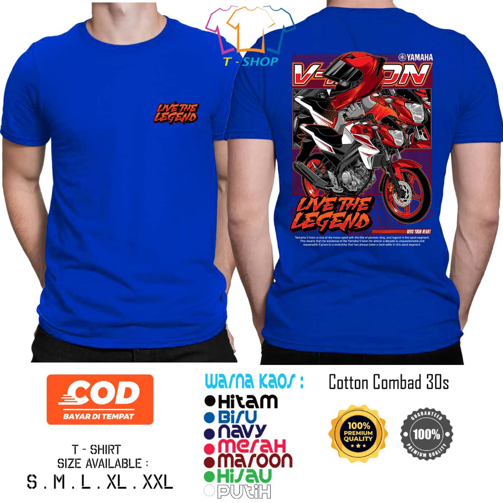 Kaos Baju Motor YAMAHA VIXION - Kaos Distro Otomotif Pria Terlaris