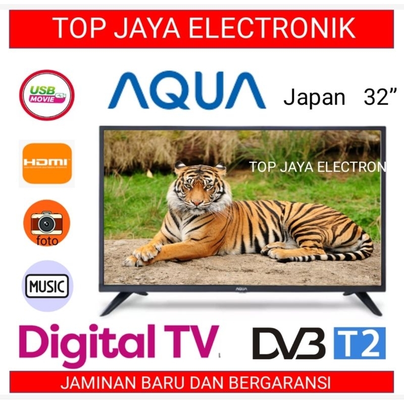 LED TV AQUA 32 INCH DIGITAL TV/ AQUA LED TV 32 INCH DIGITAL TV BARANG BARU BERGARANSI RESMI