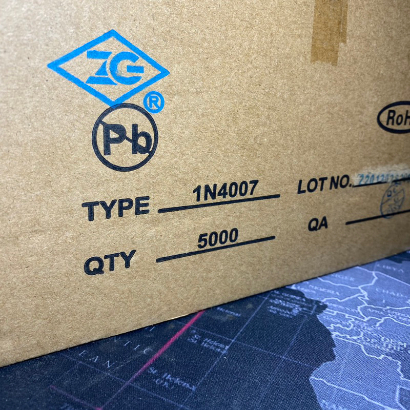 dioda 1n4007 in4007 zg kaki tebal