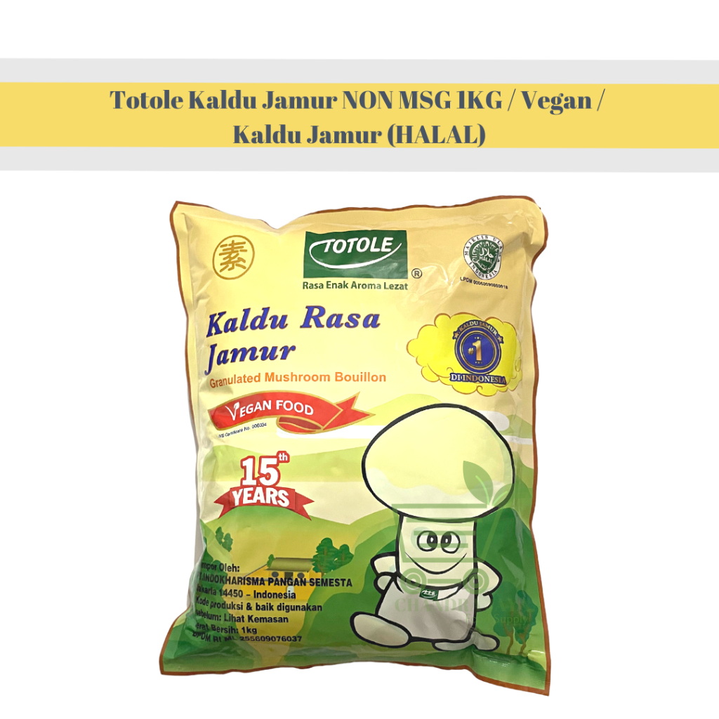 

Totole Kaldu Jamur NON MSG 1KG / Vegan / Kaldu Jamur (HALAL)
