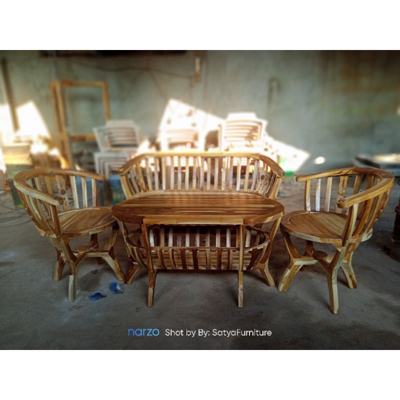 satu set kursi teras kursi tamu kursi tamu minimalis