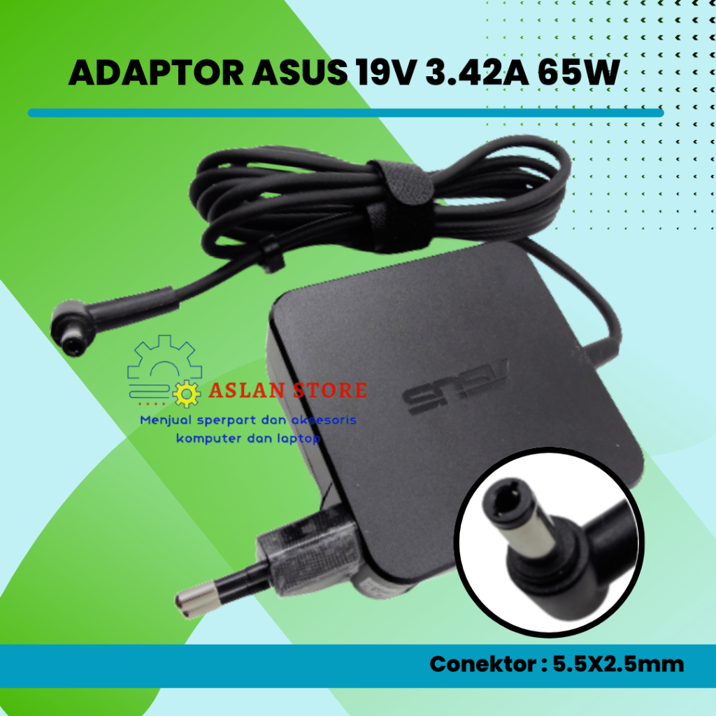 65W 19V 3.42A 5.5x2.5mm AC Power Adaptor Charger Asus Original A450 A450L A450LA A450LB A450LC U1E U1F U2E U6E SW1 VBI Series