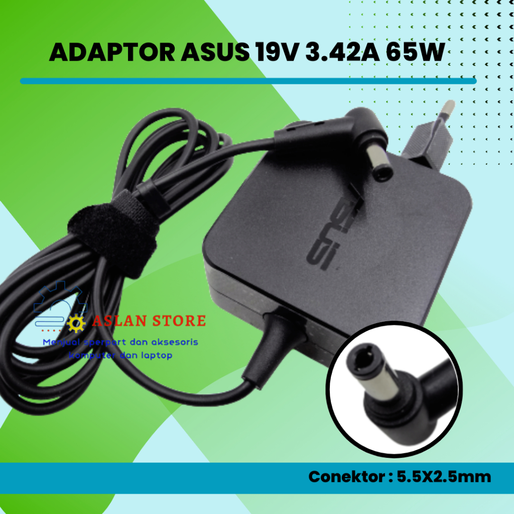 65W 19V 3.42A 5.5x2.5mm Adaptor Charger Laptop Asus A46 A46C A46CB A46CM TP500L TP550L Q552 X552E X551 X550C EXA1208EH