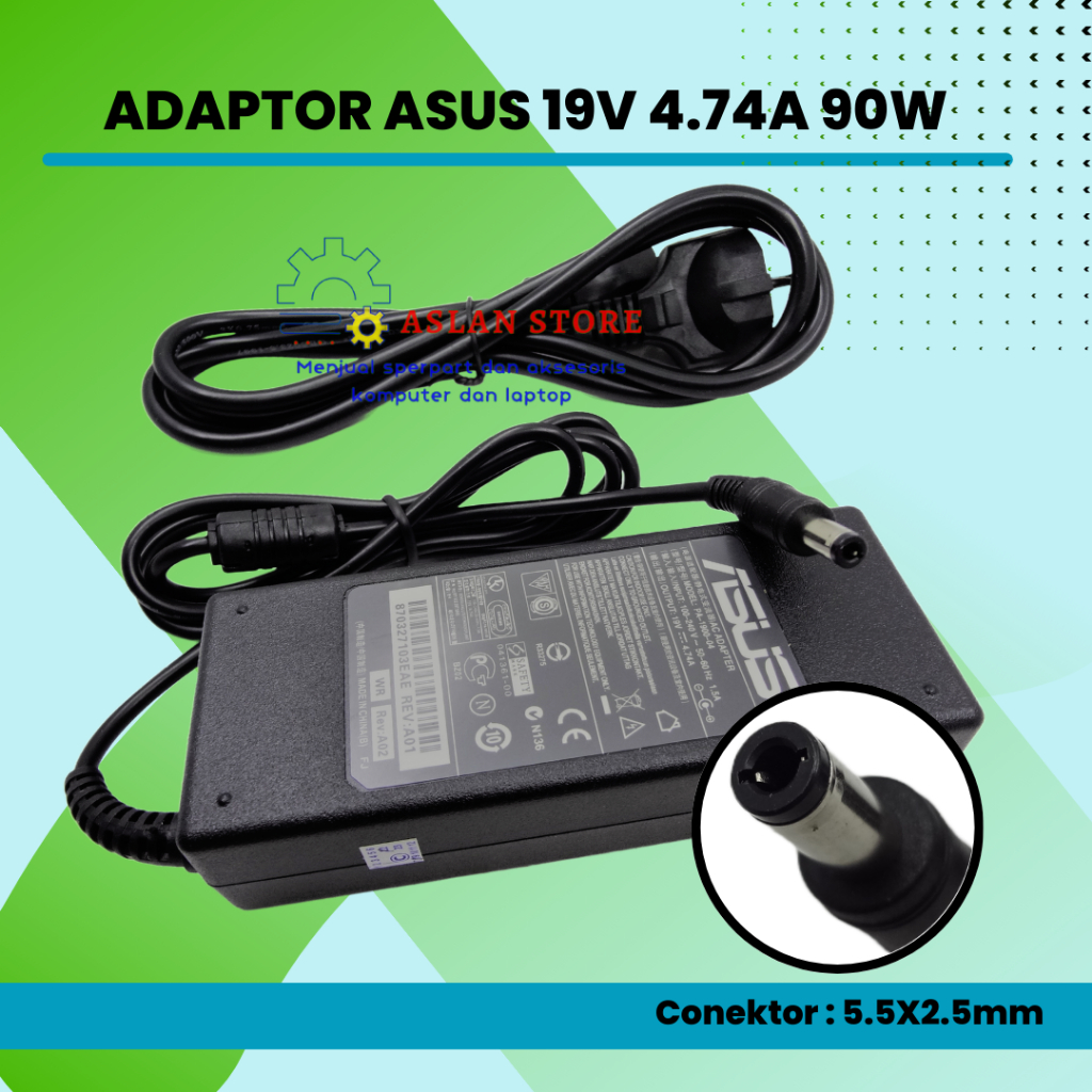 AC Power 19V 4.74A Adaptor Charger Laptop Asus  A52 A52F A53E A53S A53SV A53U F450CC AC Adapter Charger PA-1900-24 A53S A53U A55A A55VD