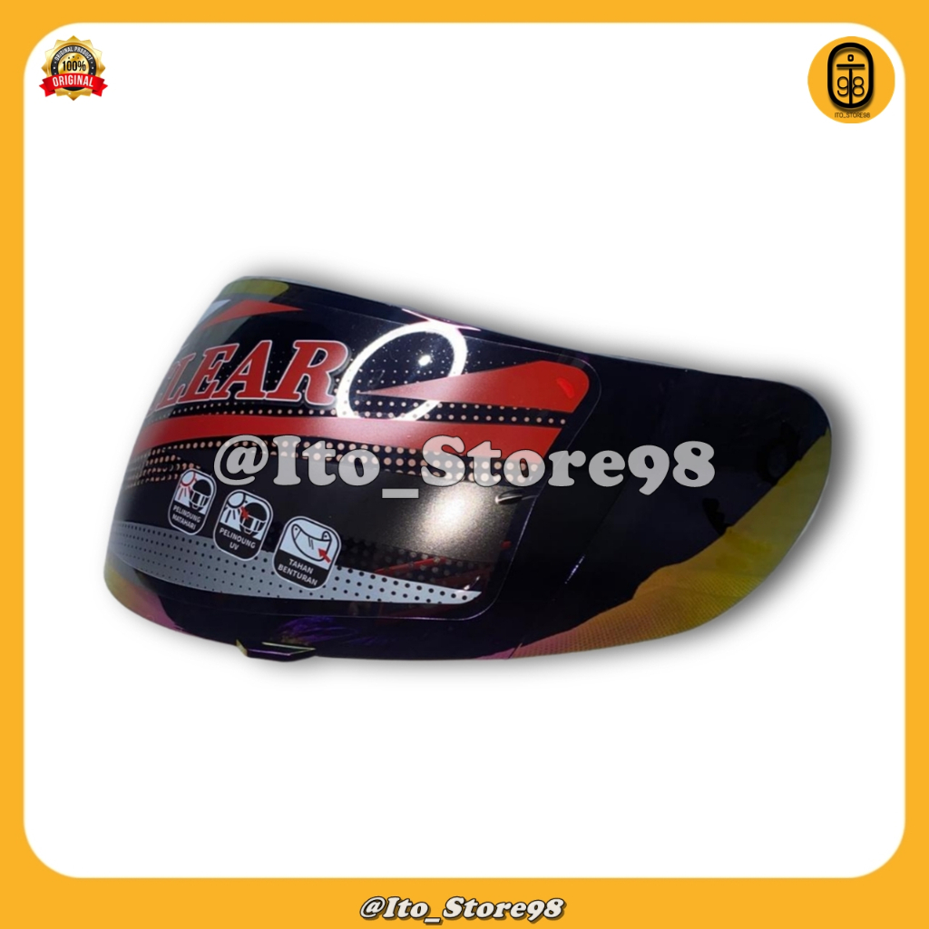 Kaca Helm Full Face MDS VICTORY Original Visor Clear Iridium