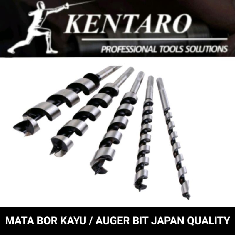Mata bor kayu / auger bit 1/4 (6mm) X 230mm Kentaro Japan quality