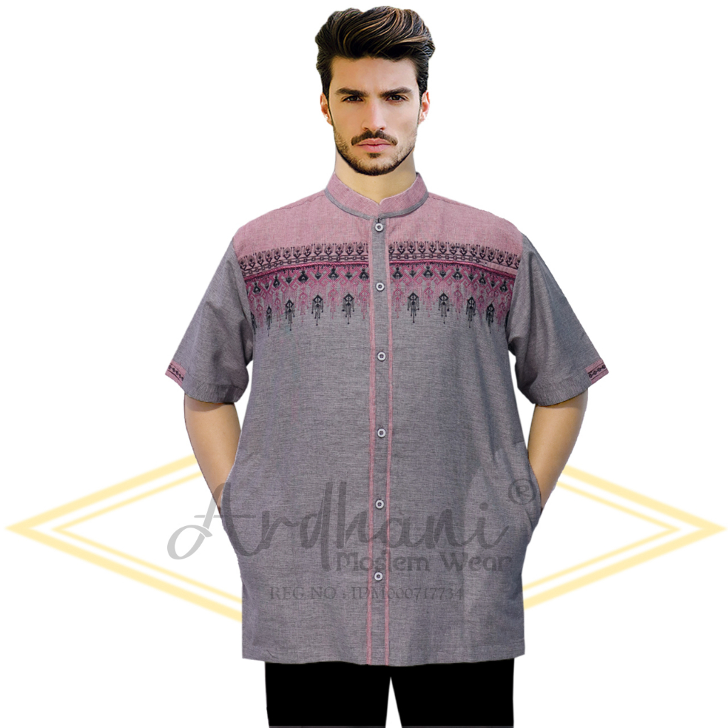 Baju Kemeja Koko Lengan Pendek Premium Ardhani