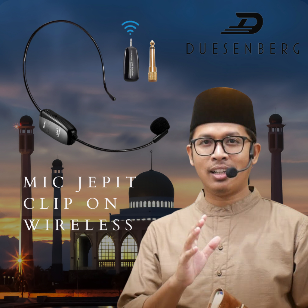 Mic imam Wireless DUSENBERG B1 Bando Wireless Connect Mic untuk Ngaji