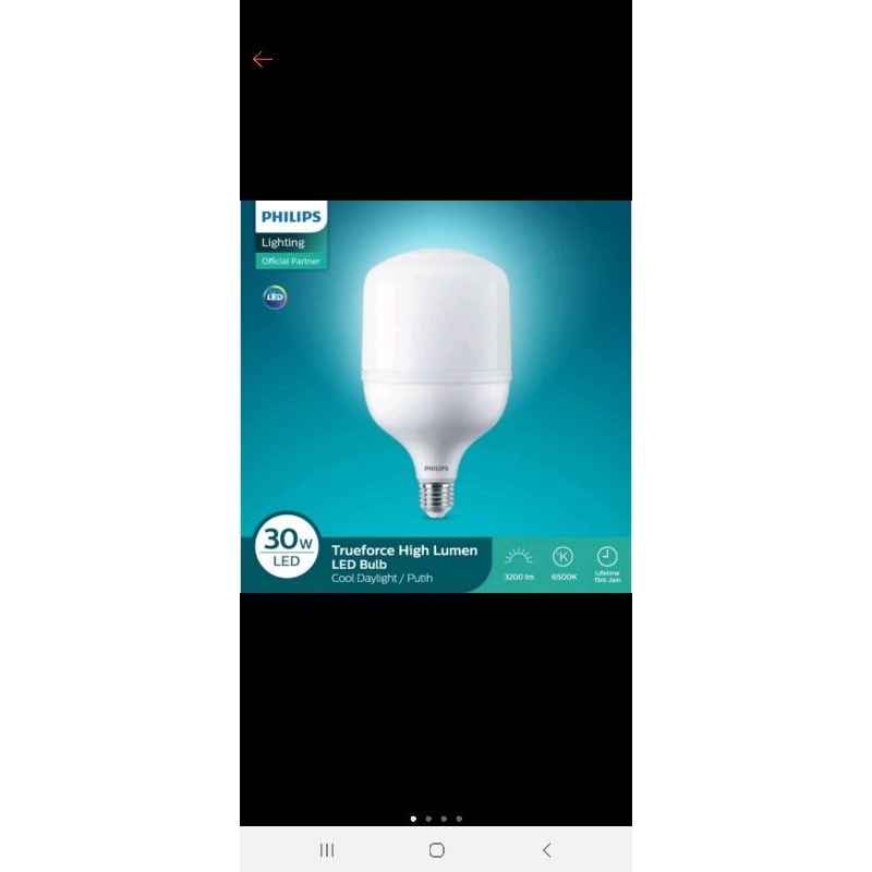 Lampu Led philips 30watt ,Truforce.