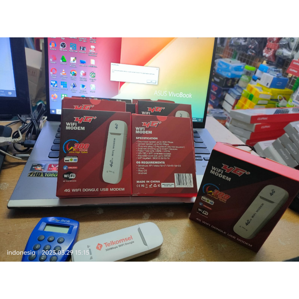 Usb MODEM wifi 4G LTE Telkomsel FLASH 300Mbps Unlock GSM