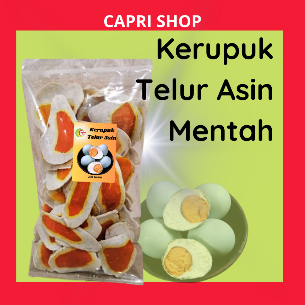 Kerupuk Telur Asin (Bebek) Asli Mentah 100 gram