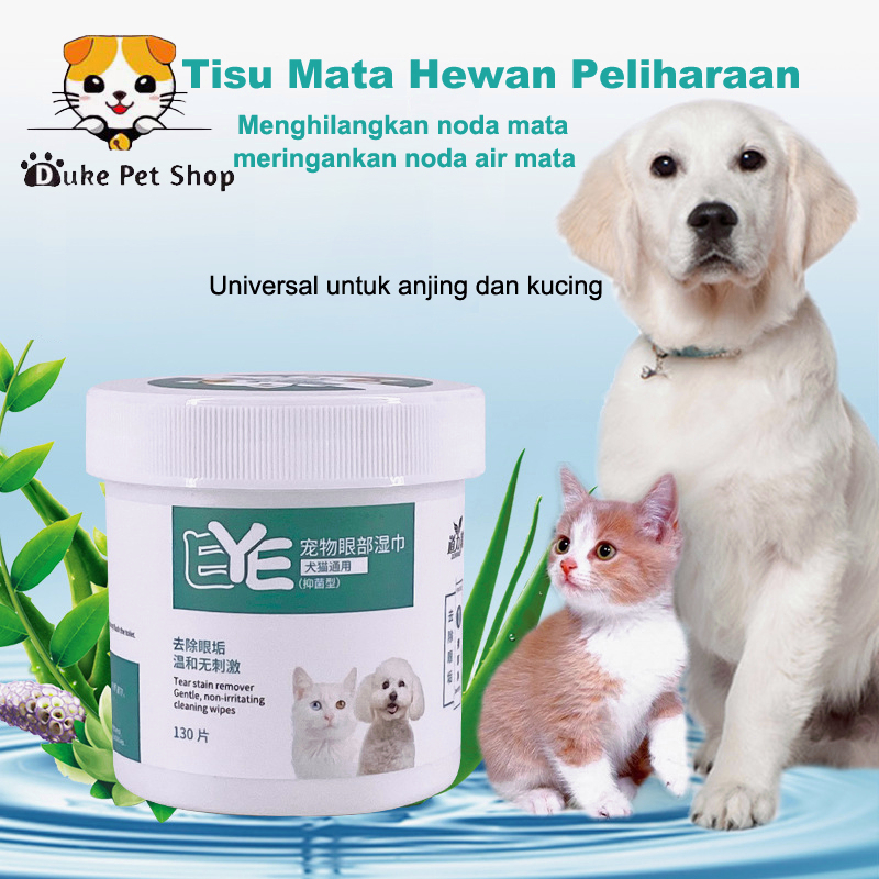 Tisu Basah Kucing Mata Dan Telinga Hewan Perawatan Tisu Mata Anjing Non Alkohol Pembersihan Mata Kotoran Mata Lendir Mata 130Pcs