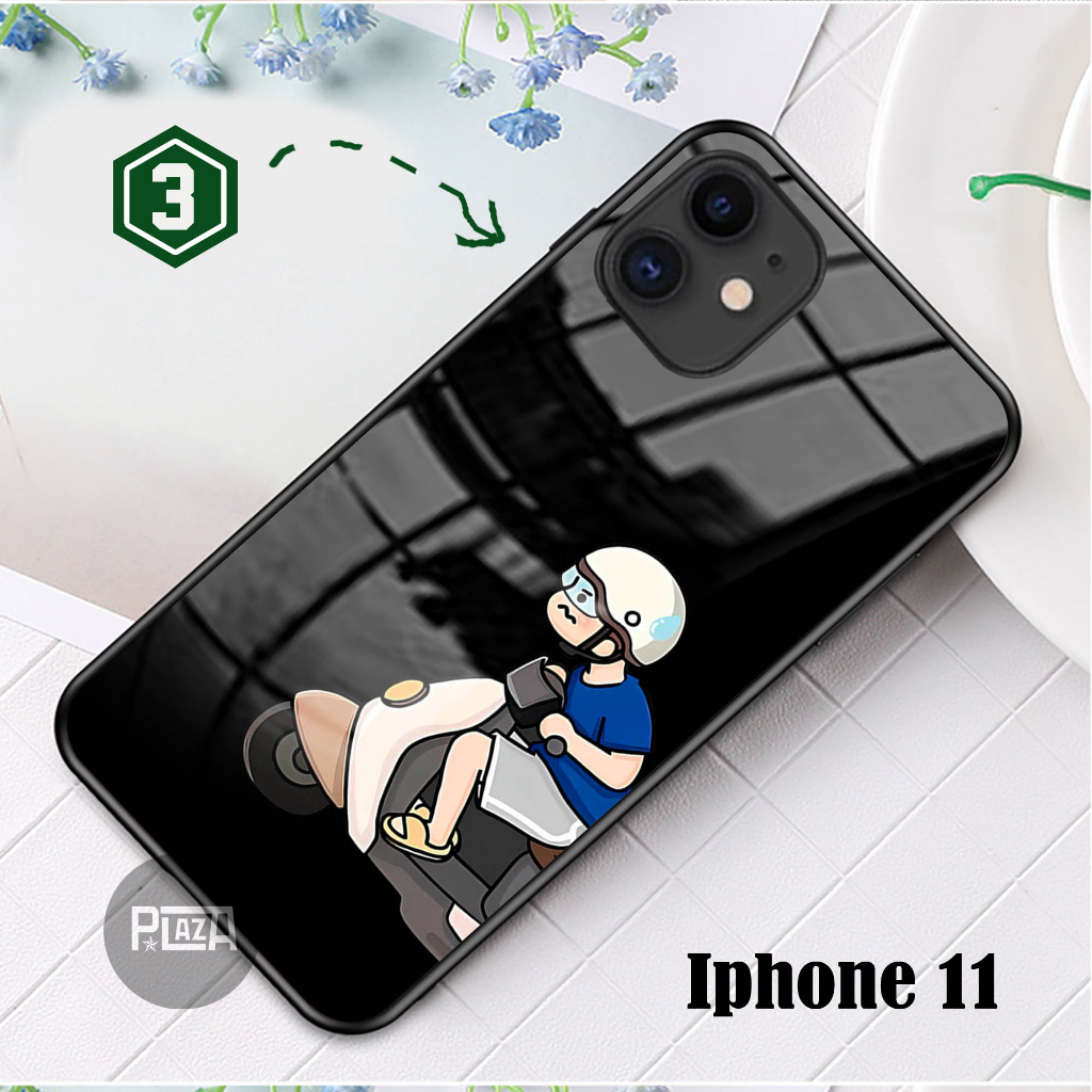 Softcase Glass Kaca COUPLE [K119] IPHONE 11 11PRO 11PROMAX Terbaru Casing Handphone-Pelindung Handphone