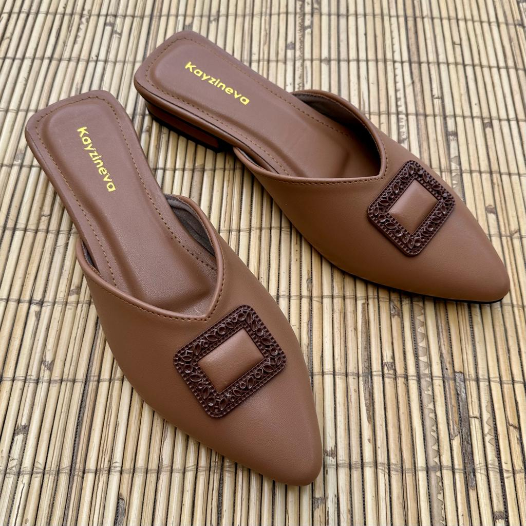 Kayzineva Sepatu Sandal Mules Wanita Hak 3cm