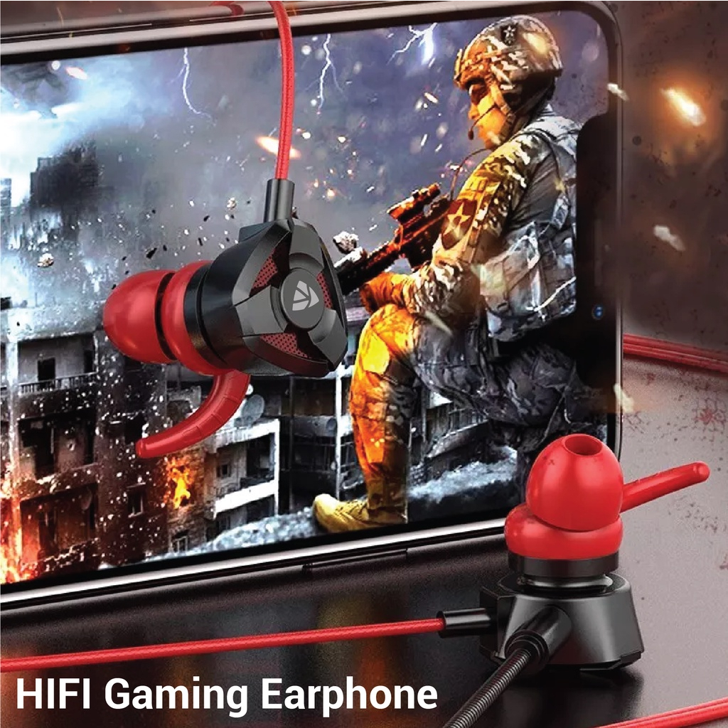 Headset Gaming G9 Wired Earphone Kisonli Kabel Jack 3.5 mm With Microphone - ACS