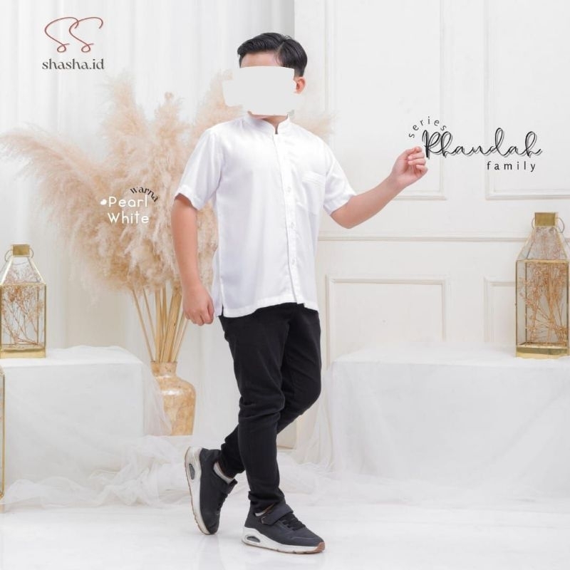 Rhaudah Koko Anak/ Kurta Lengan Pendek by Shasha.id Shazfa