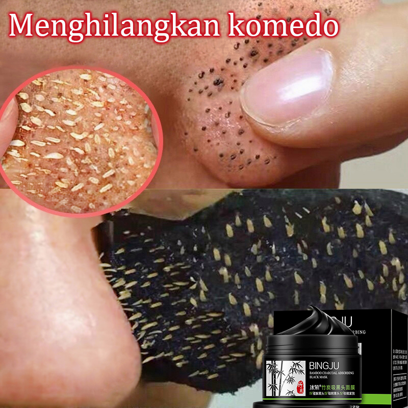 Masker penghilang komedo Vacum alat komedo 120G Arang bambu masker Pembersih komedo PENGHILANG KOMEDO MEMBANDEL,KULIT KASAR,FLEK HITAM,BEKAS JERAWAT,Pori besar MENCERAHKAN KULIT PENGHILANG KOMEDO MEMBANDEL