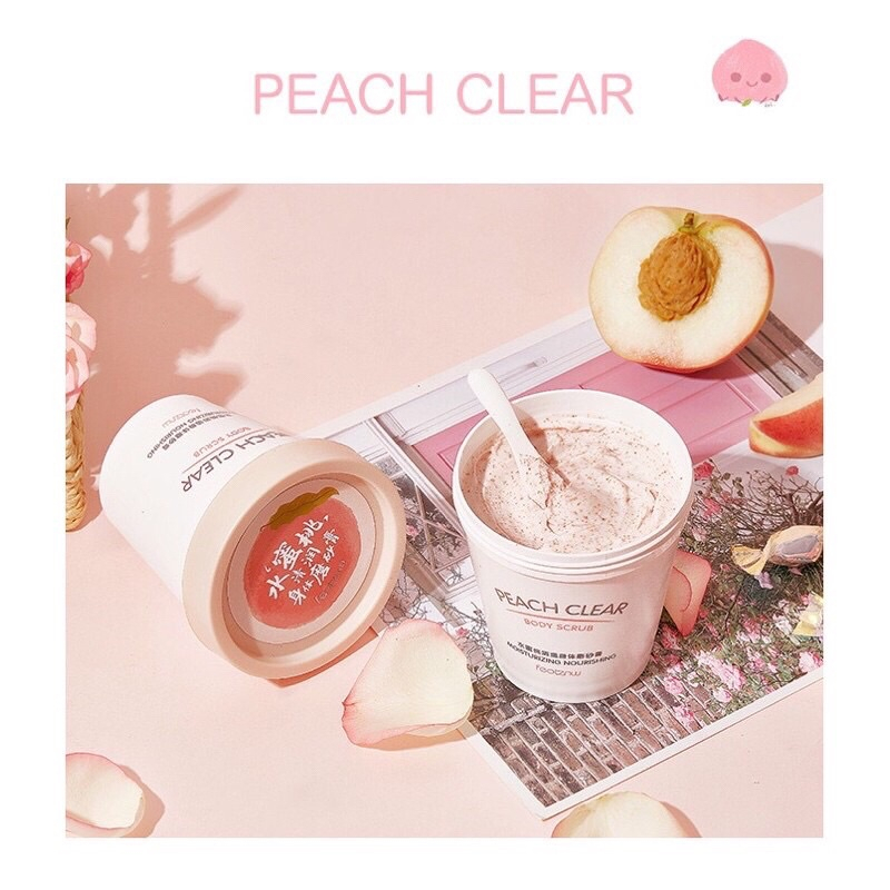 Body Scrub TWG Peach Clear Pembersih Kulit Persik Pemutih Badan Permanen