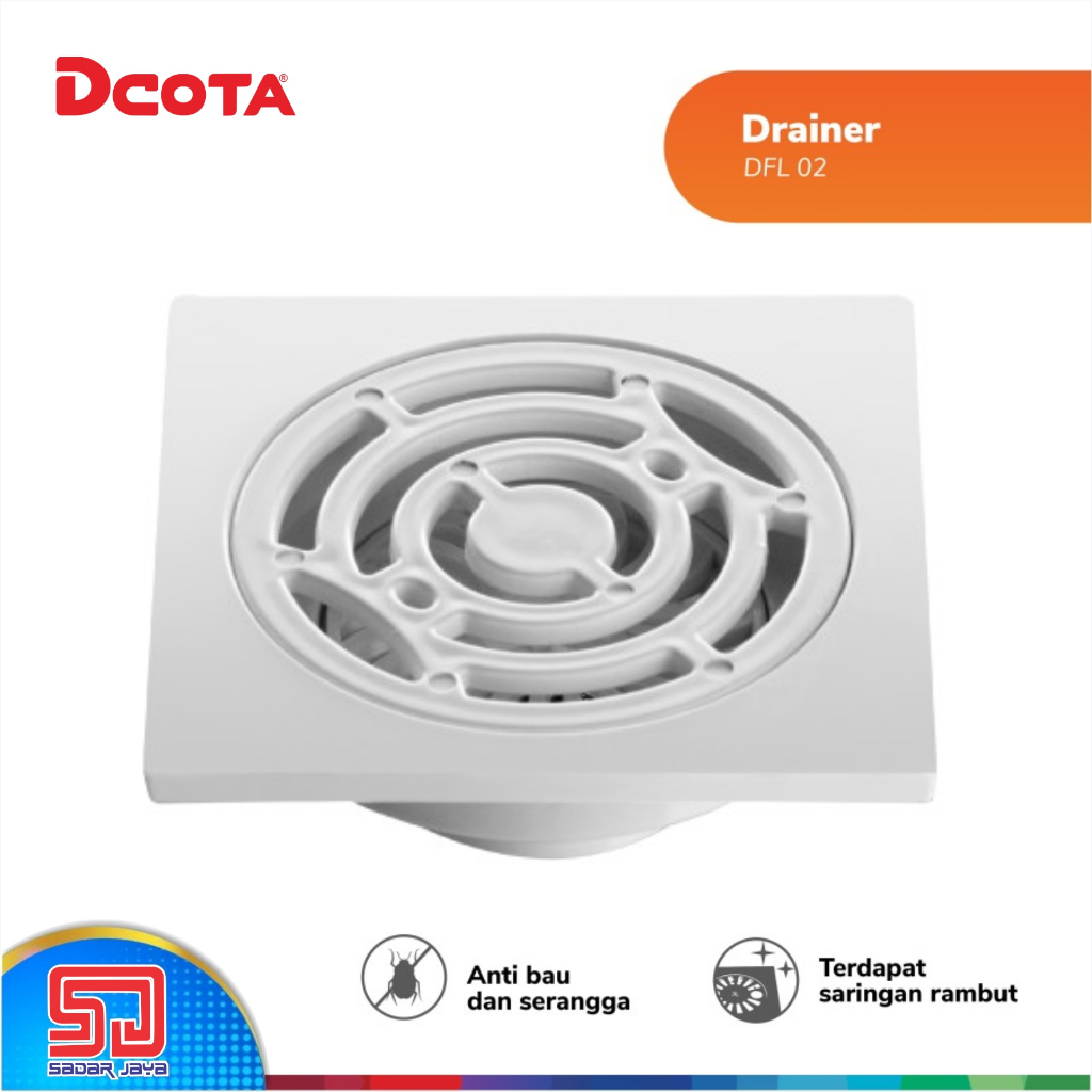 DCOTA DFL 02 Floor Drain PVC Saringan Got Plastik Pembuangan Air Drainer Murah 2&quot;