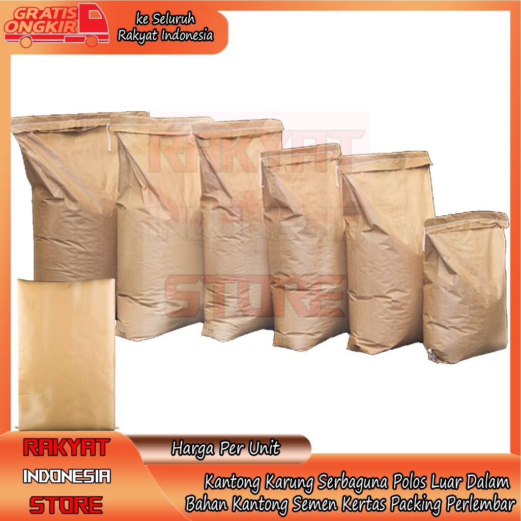 Kantung Kantong Semen Zak Semen Karung Kertas Karung Semen Karung Serbaguna Polos Luar Dalam Bahan K