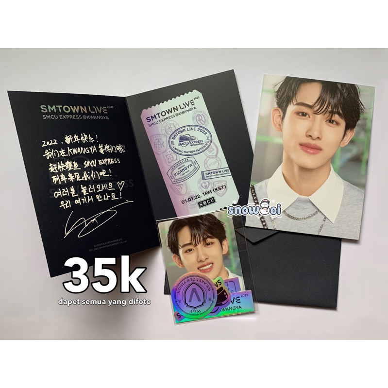 (✕ photocard) wayv nct winwin ar ticket artix ar tiket set smcu live express smtown 2022 only tanpa 