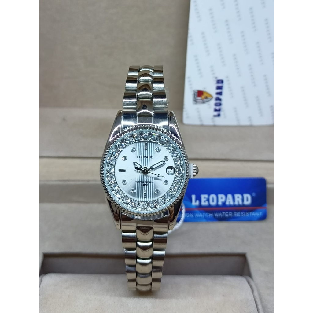 Jam tangan wanita LEOPARD Original permata kecil