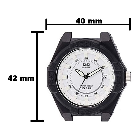 Jam Tangan Pria Sporty Casual Karet Rubber Analog Original Q&amp;Q QnQ QQ A444 A444J Series