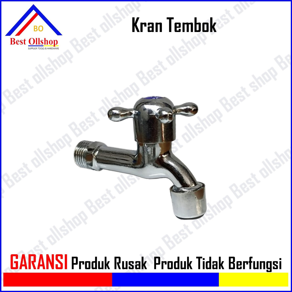 Kran air tembok crom engkol / baling 1/2 Keran Kamar Mandi