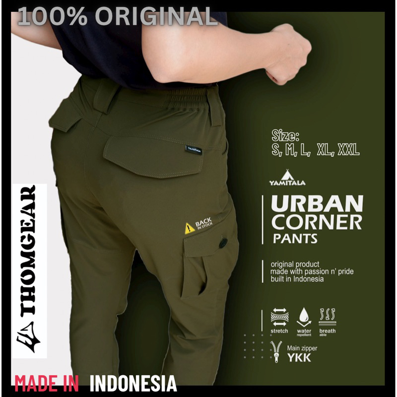 Yamitala Urban Corner Unisex Celana Gunung Outdoor Hiking  Pria Wanita Laki Laki Cewek Cewe Cowok Cowo Dewasa Quickdry Stretch Elastis Slim Fit Reguler Karet Pinggang Original Terbaru Ukuran S Xl 27 Jumbo Thomgear