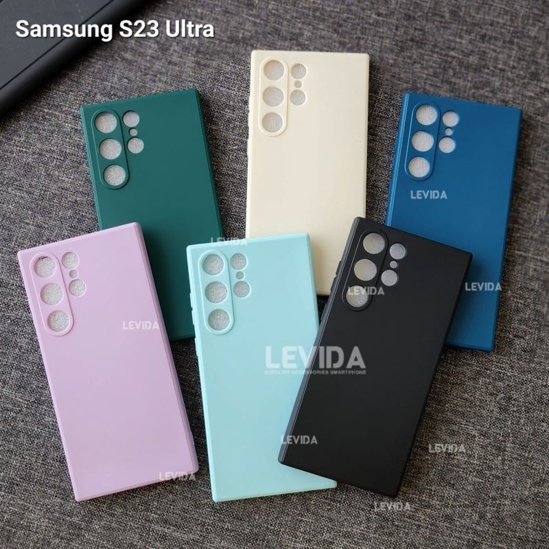 Samsung S23 Samsung S23 Plus Samsung S23 Ultra Softcase Macaron Square / Case Square Edge Case Samsu