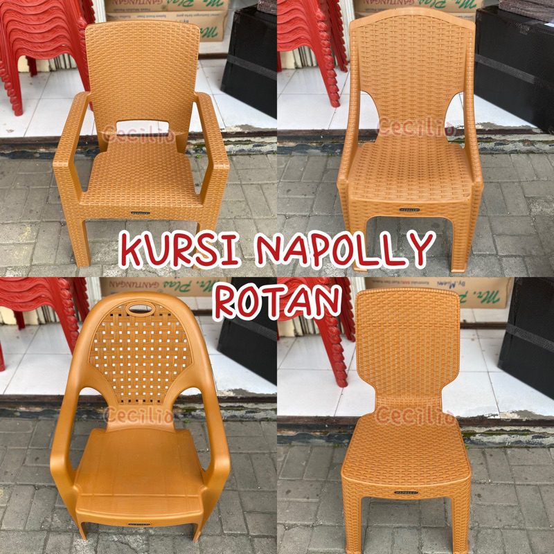 [NAPOLLY-INSTANT] Kursi Napolly Rotan | Kursi Santai | Kursi Makan | Kursi Kerja | Kursi Serbaguna