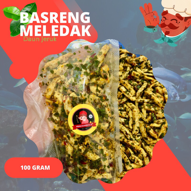 

100 gr Basreng pedas daun jeruk meledaks