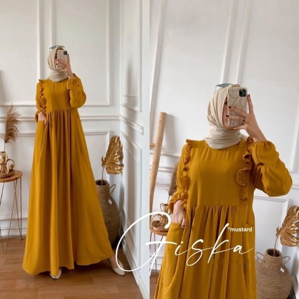 Gamis Giska Dress Maxi Crincle Airflow