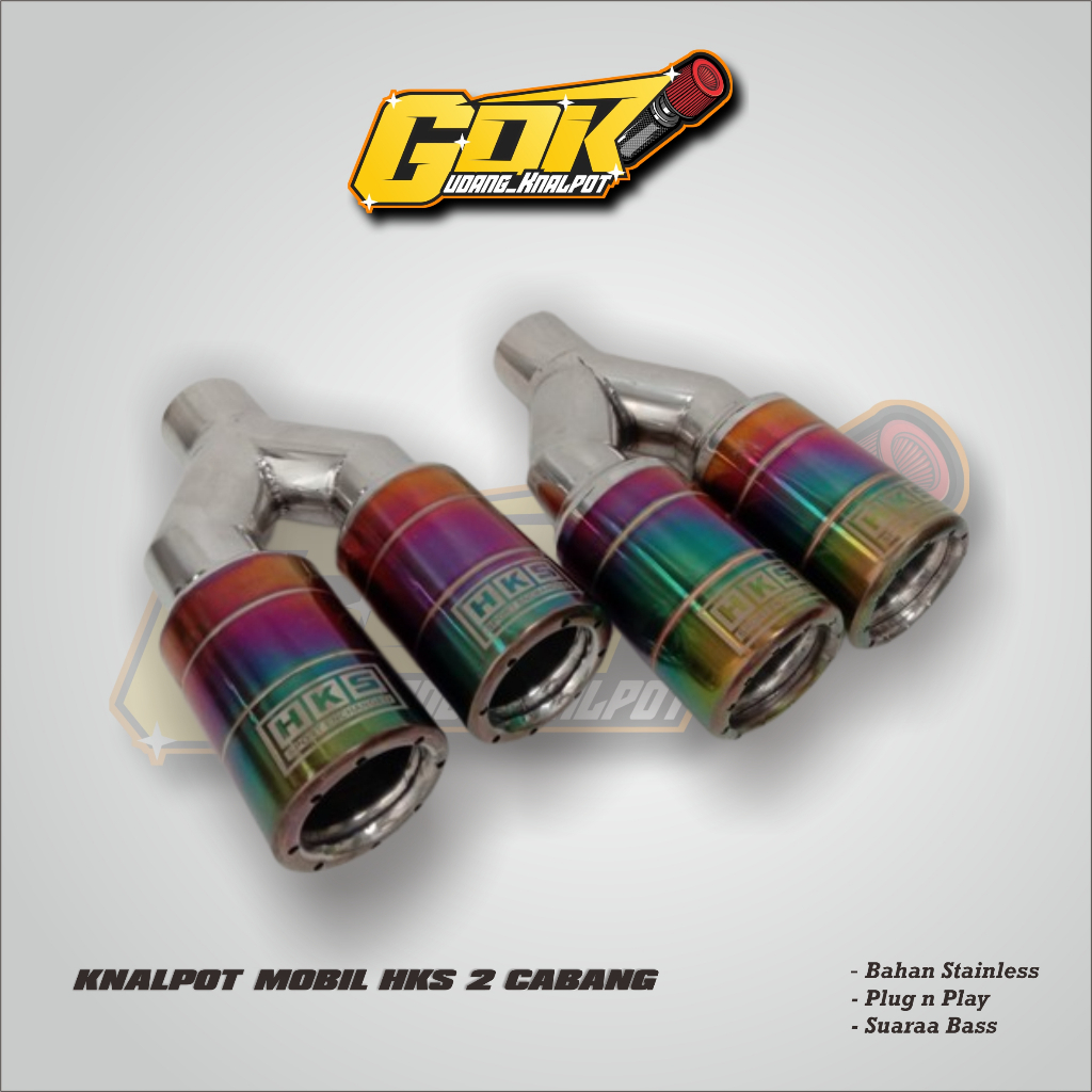 KNALPOT MOBIL HKS 2 CABANG mantab