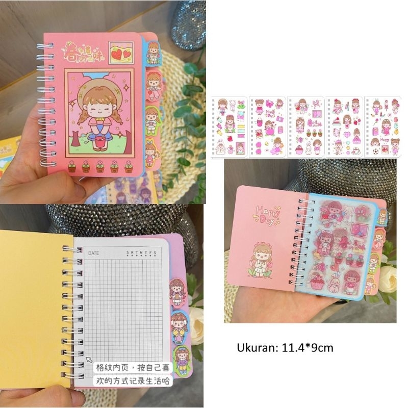 

Buku Sticker Semi Transparan PET, Sticker Aesthetic Lucu Imut