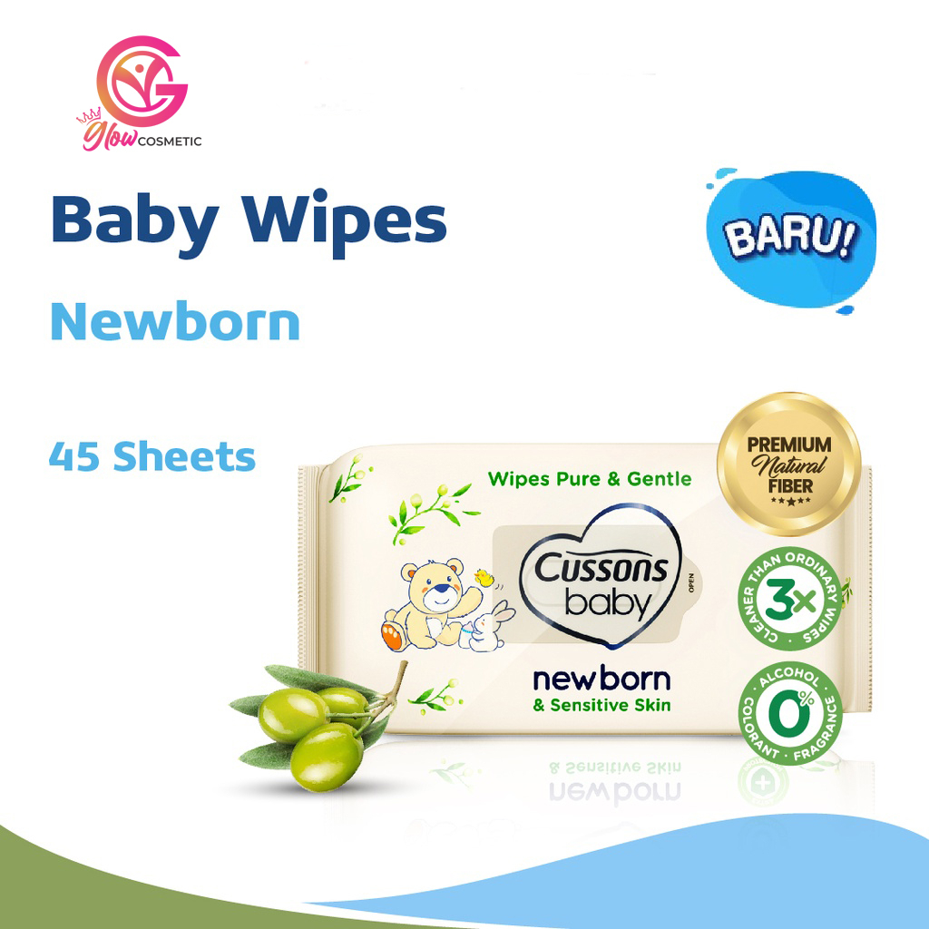 CUSSONS BABY WIPES PURE &amp; GENTLE NEW BORN &amp; SENSITIVE SKIN 45 WIPES