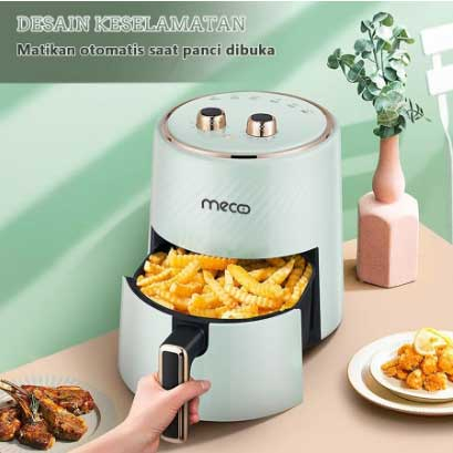 Mecoo Most Aesthetic Air Fryer 650 Low Watt  Air Fryer Manual 4.5 L Mint Green  NX-01-JX PRO/NX01 JX PRO Hemat Listrik &amp; Anti Jeglek Mesin Penggorengan Tanpa Minyak