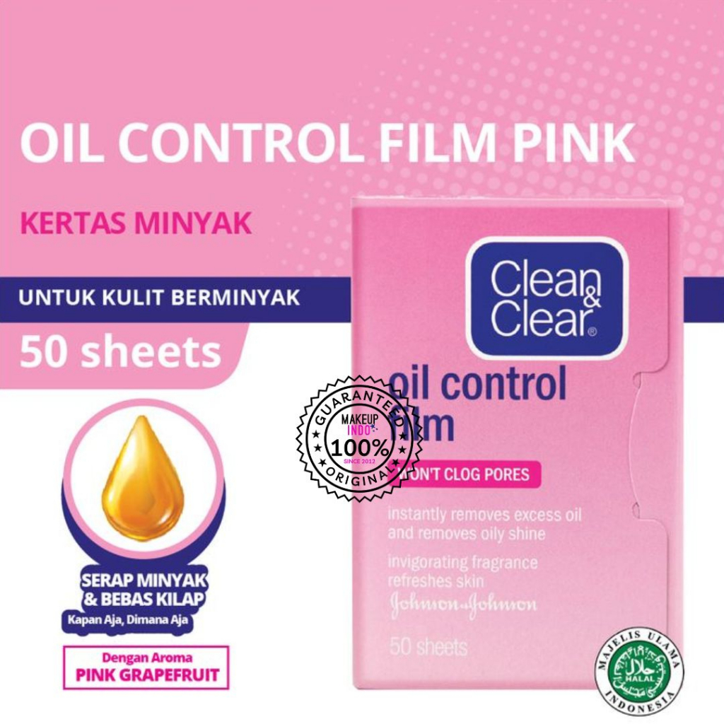 Clean &amp; Clear Oil Control Film Face Paper Kertas Minyak Wajah 50s