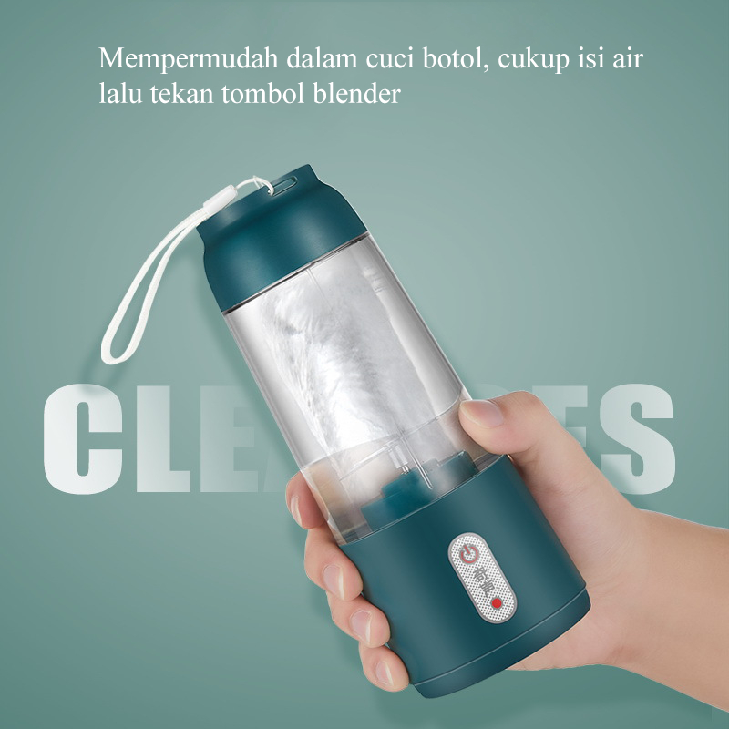 [1KG 3PCS] LBS Juice Blender 4 Pisau Portable Juicer Cup Pembuat Jus Elektrik Rechargeable Mini Mixer Ice Crusher 300ml