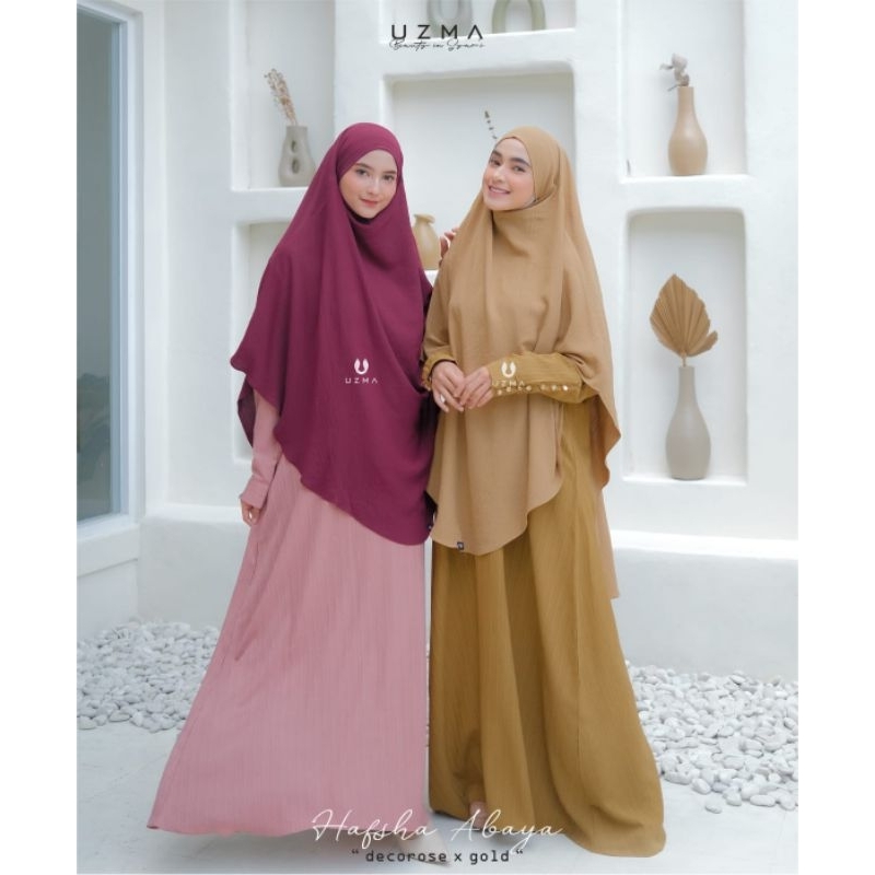 HAFSHA ABAYA by UZMA HIJAB | Abaya Polos | Gamis Busui Friendly