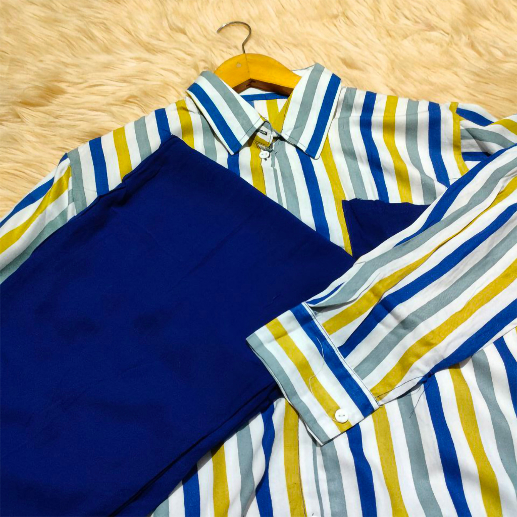 Saroja | Oneset Pelangi Set Wanita Terlaris Setrip | SJ Fashion