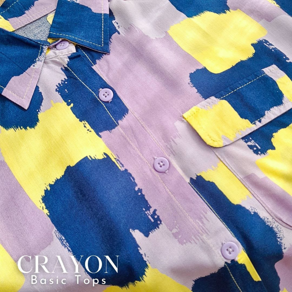 CallieTamami - A 6404 Crayon Tops ( Penempatan Motif Random )