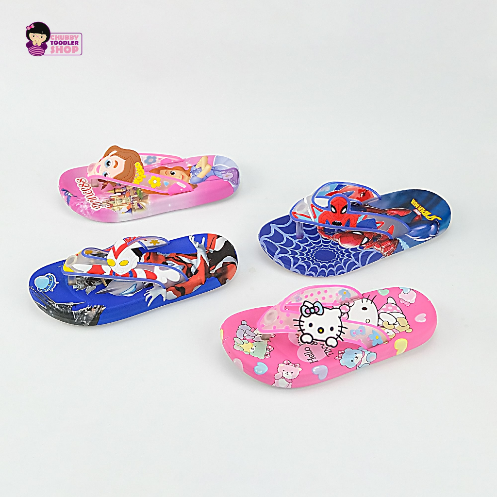 littlekiddoss Sendal Jepit Anak Perempuan Sandal Jepit Anak Laki-Laki Karakter Import 26-35 SH2211