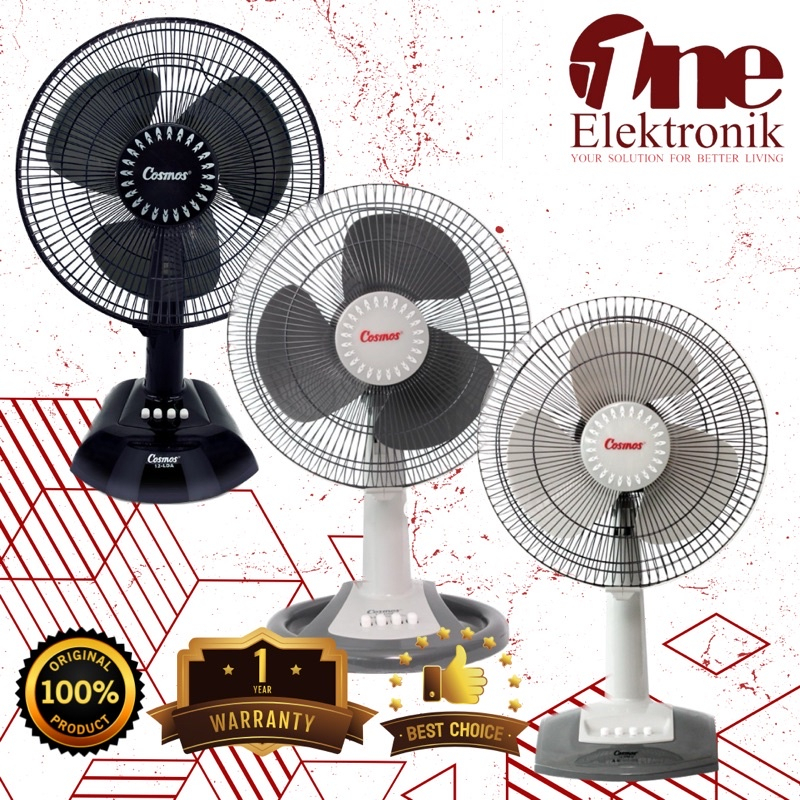 COSMOS KIPAS ANGIN MEJA DAN DINDING DESK &amp; WALL FAN 12 LDA 12 INCH