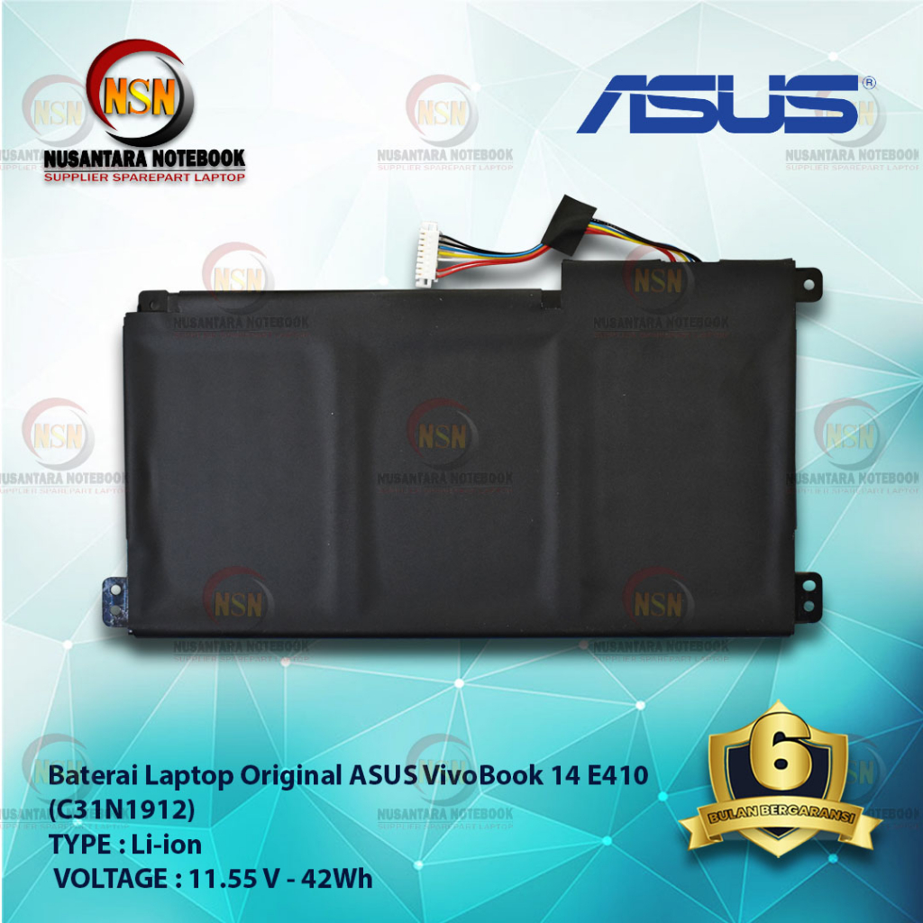 Baterai Original Asus VivoBook 14 E410 E410M (C31N1912) 11.55V 42Wh